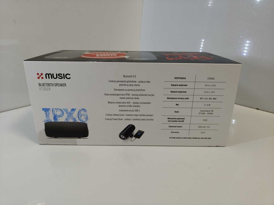 Głośnik Przenośny BT XMUSIC BTS850K
