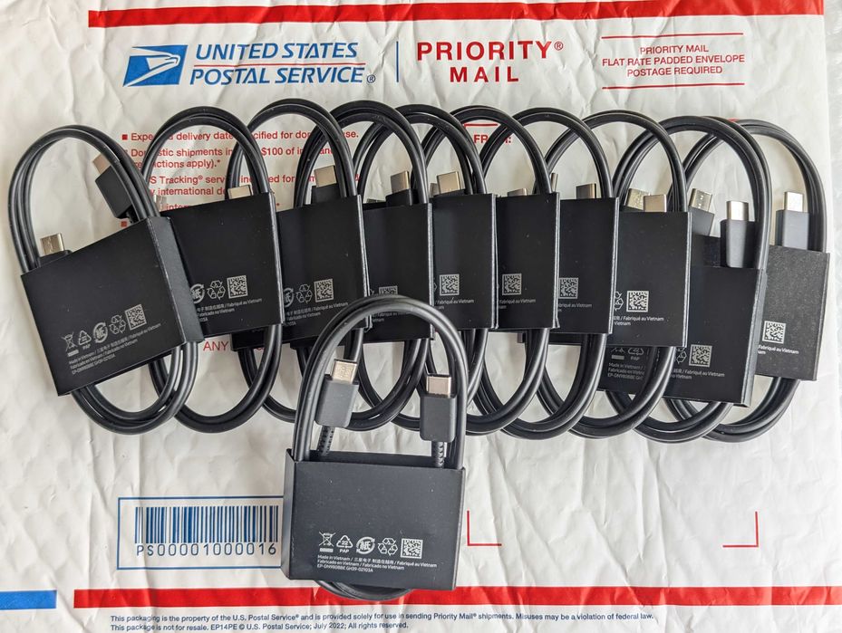 1+1 = 3 комплектні Samsung кабелі Type C Micro USB швидка зарядка 15W