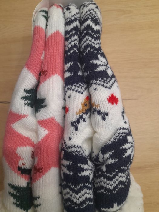 Nowy 2pak zimowe skarpetki świąteczne r.28-30