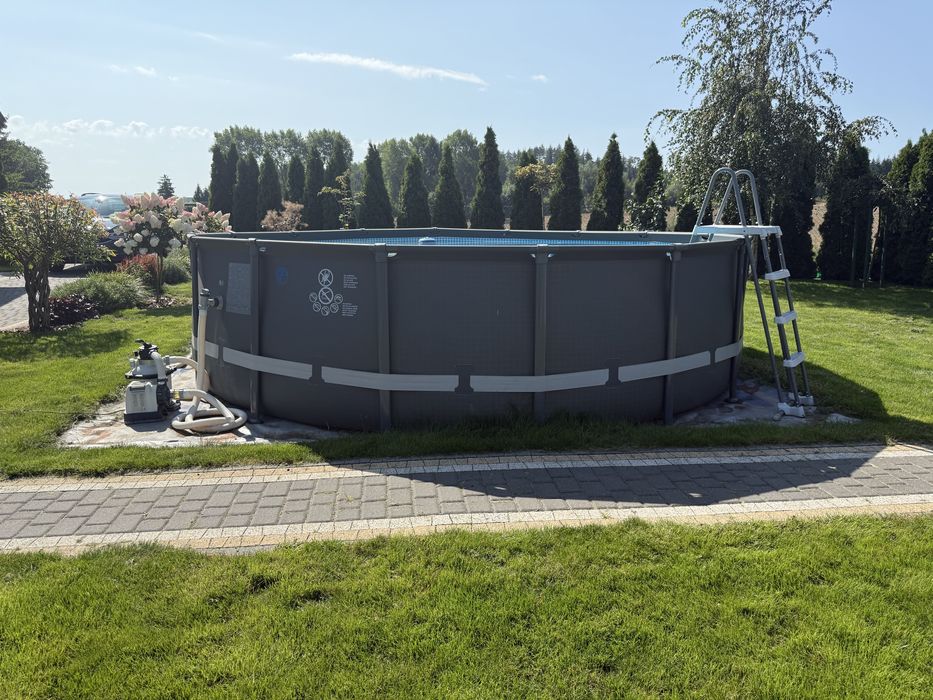 Basen stelażowy pompa piaskowa DUŻY 122 cm x  488 cm