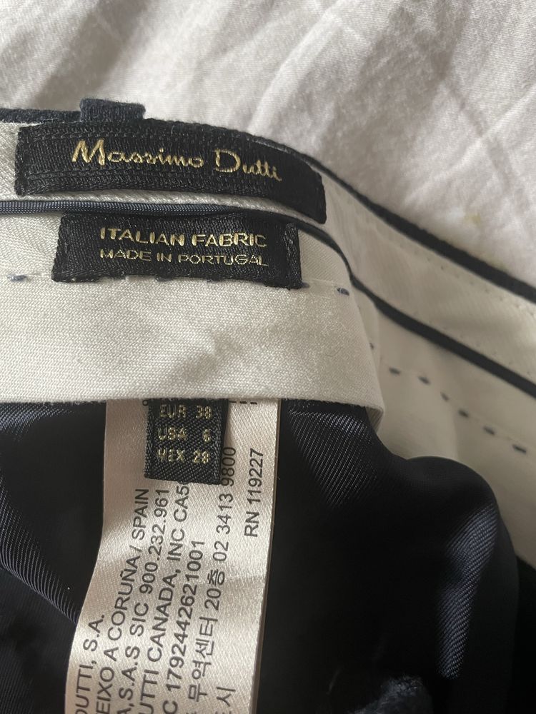 Massimo Dutti spodnie garniturowe damskie rozmiar 38 granatowe