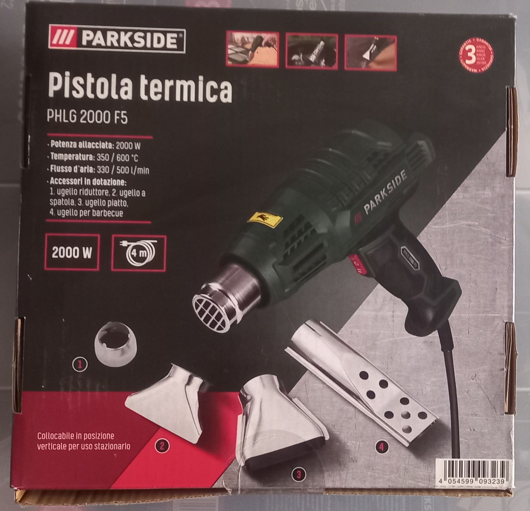 Pistola Ar Quente 2000W Parkside NOVO