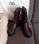 Botki Zara, burgundowe, rozm. 37, Zara