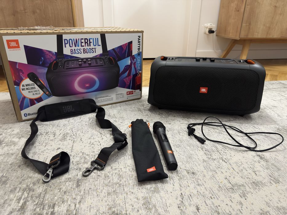 JBL Partybox ON THE GO + Cały Zestaw