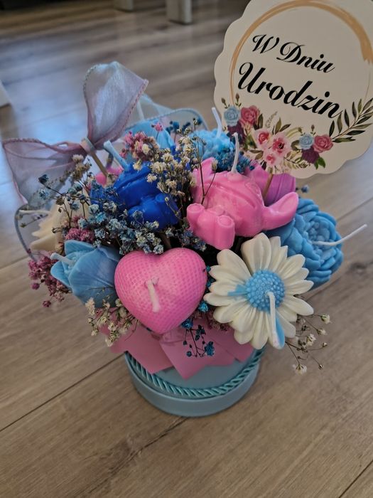 Flower box ze świec sojowych