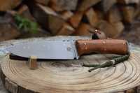 Ręcznie robiony nóż ZIELONY BUSHCRAFT, stal K110 czyszczenie magazynu