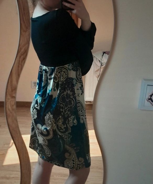 Sukienka na długi rękaw boho S| wysyłka w 24h od zakupu