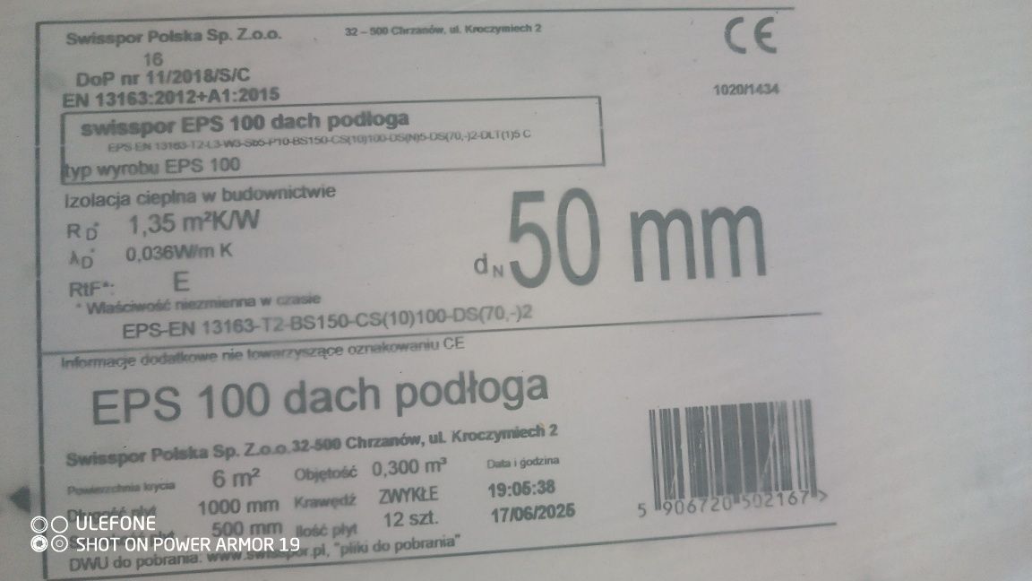 Styropian EPS 100 5cm Swisspor z transportem