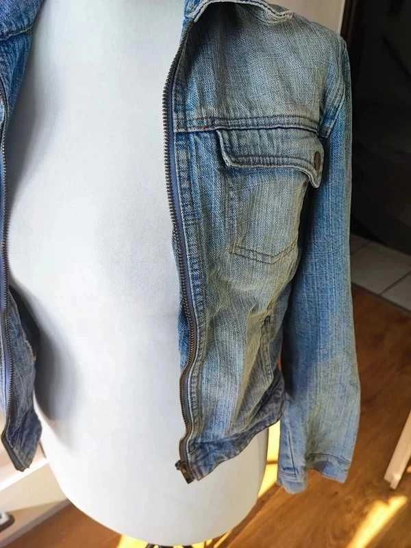 Kurtka damska jeansowa, katana, na zamek, r. s