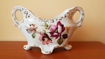 Stara, sygnowana, porcelanowa żardiniera, stara porcelana