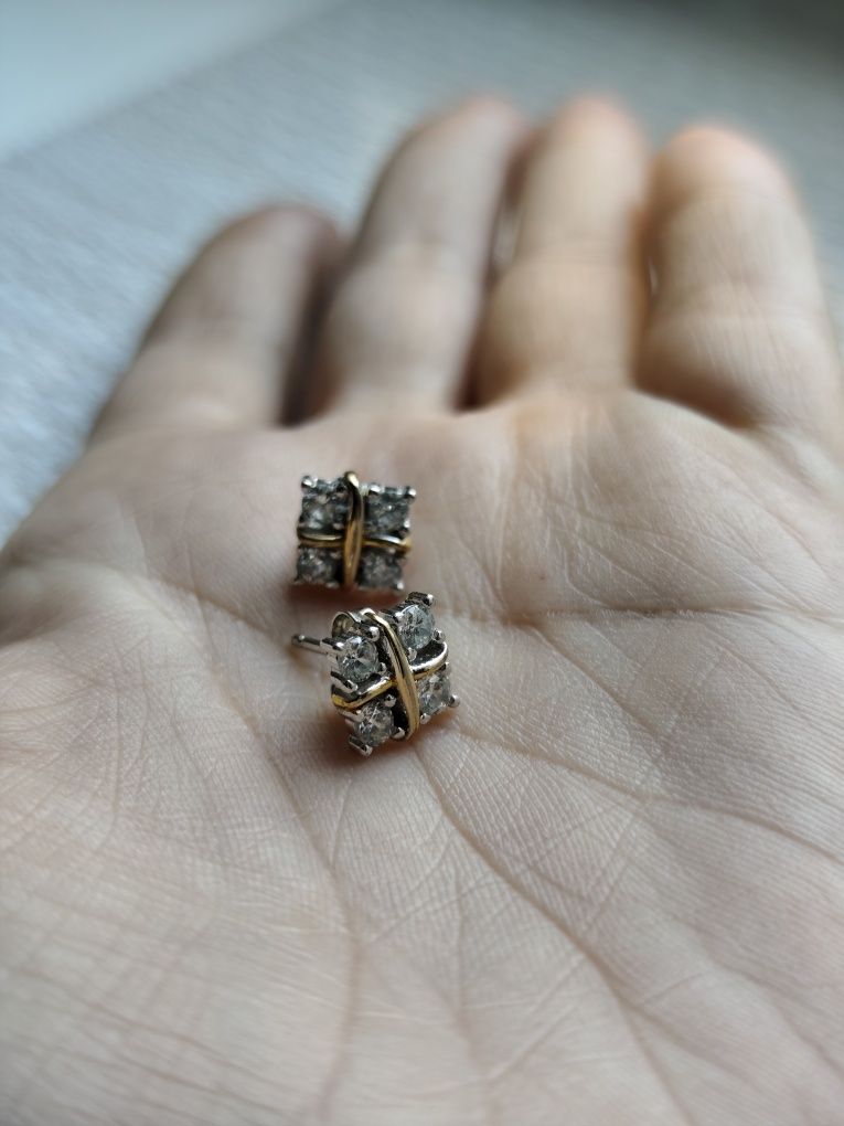 Серьги гвоздики серебро 925пр.