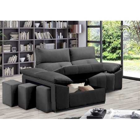 Sofá 1L + Chaise Long c/ Cama King (195x160cm)
