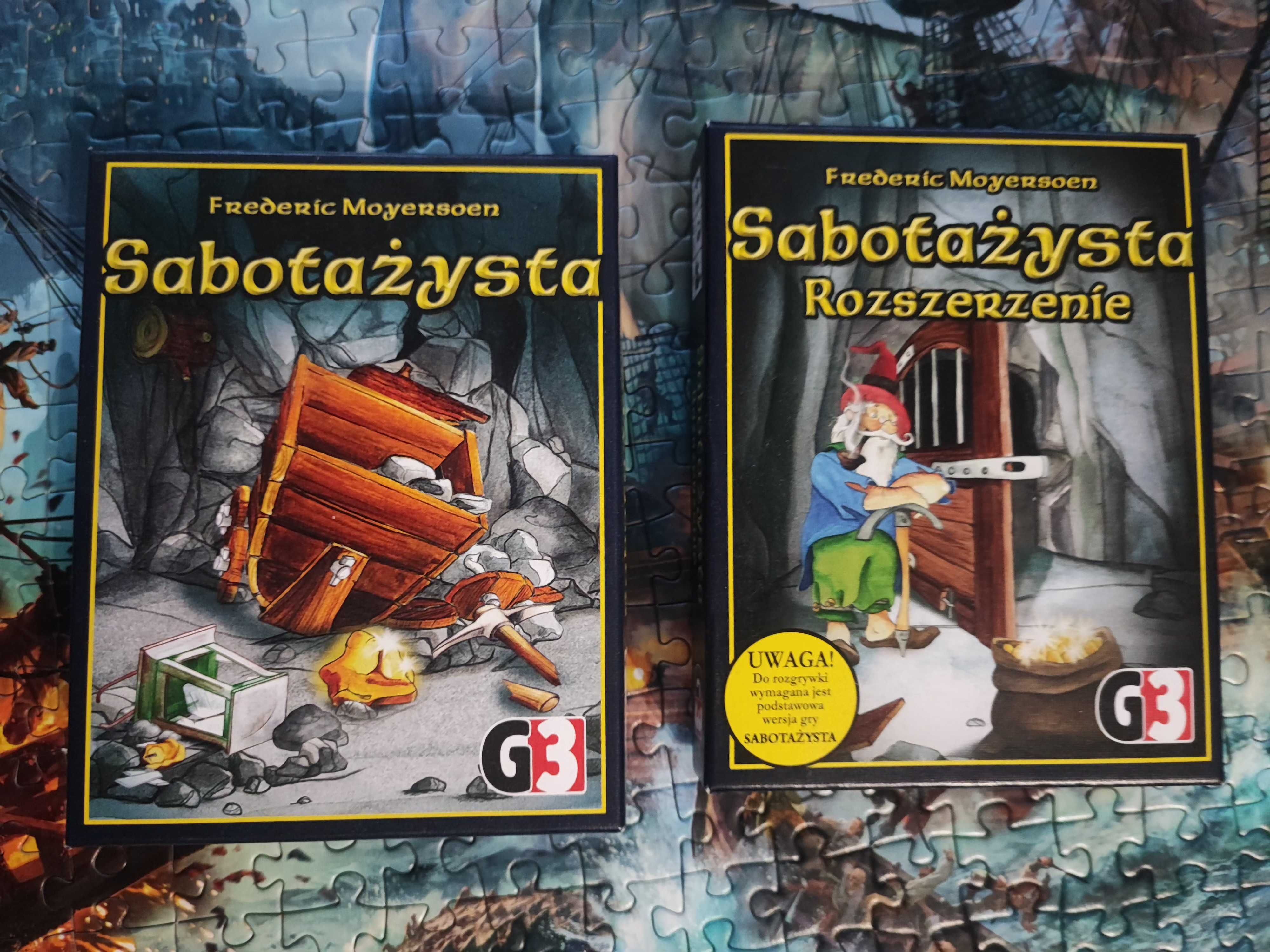 Gra karciana Sabotażysta + Sabotażysta Rozszerzenie + papierowa mata