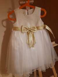 Sukienka biała Cinderella dla dziewczynki