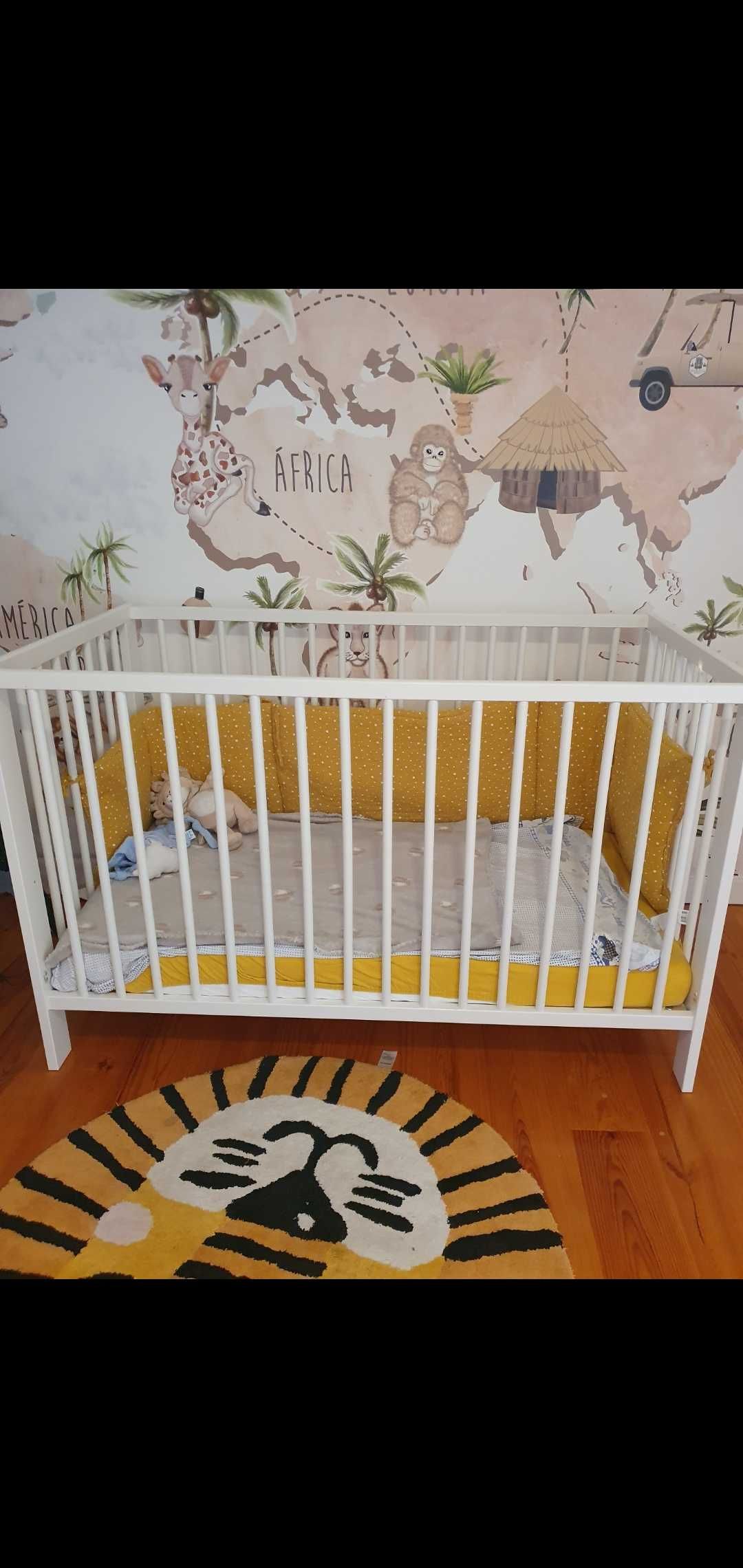 Berço branco bebê Gulliver IKEA 60*120