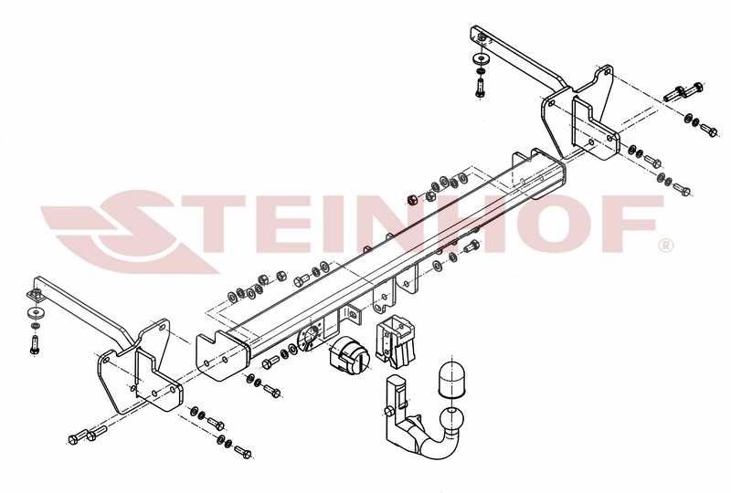 WYPINANY HAK Holowniczy + Moduł 7pin  Fiat Doblo CNG od 2010 - 2022 P