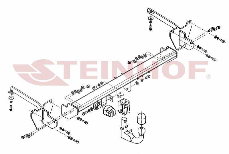 WYPINANY HAK Holowniczy + Moduł 7pin do Fiat Doblo CNG od 2010 - 2022