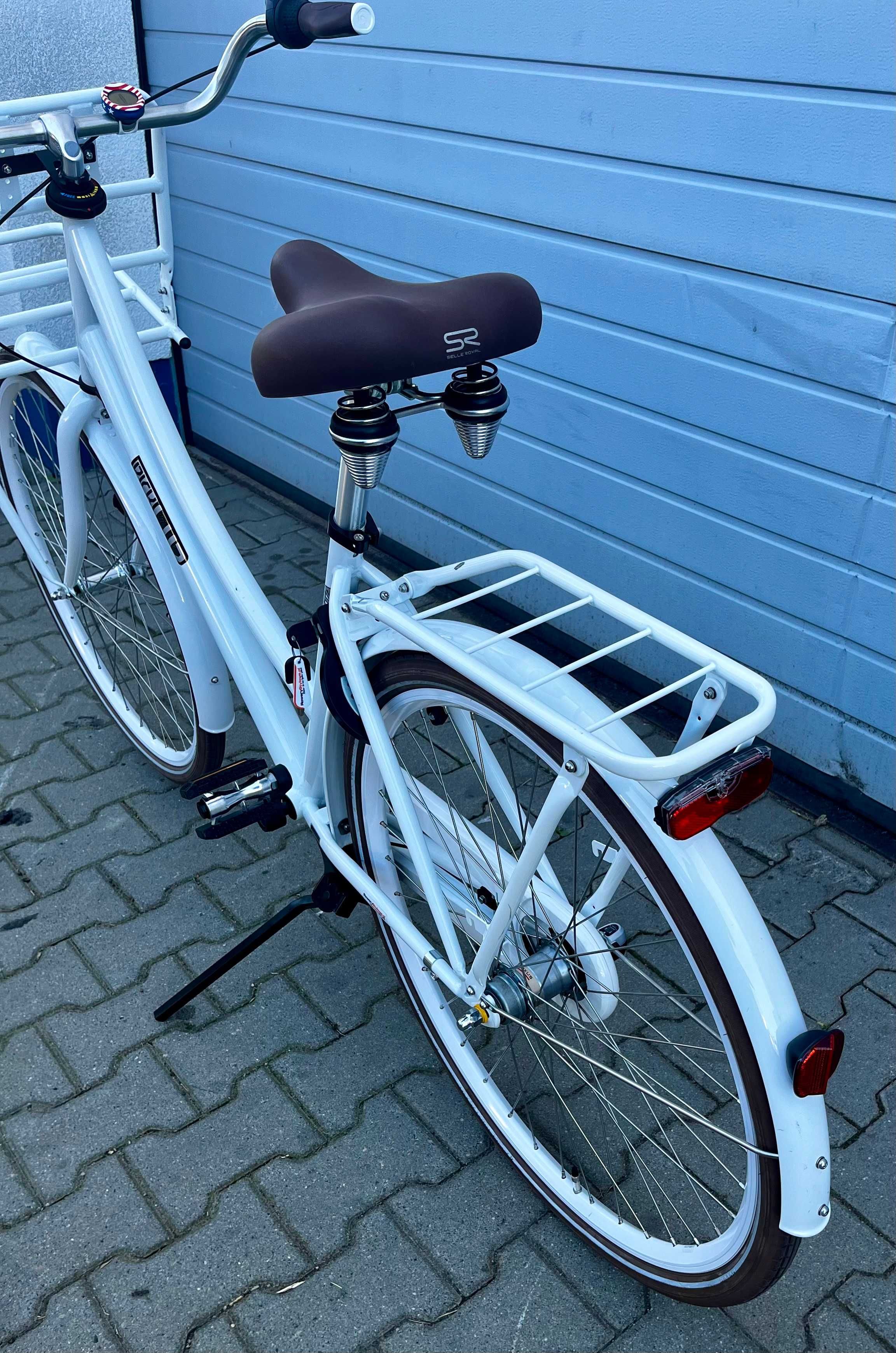 Rower miejski holenderski - Sparta Pick-Up Rozmiar 49 - biały jak NOWY