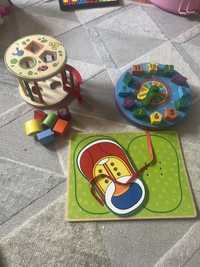 Drewniane zabawki edukacyjne sortery