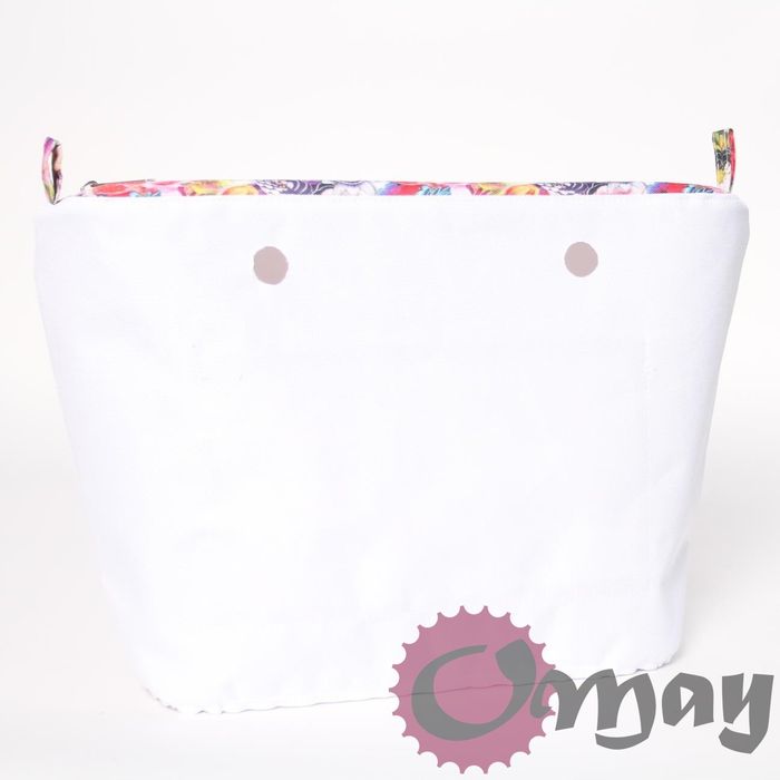 organizer do OBAG STANDARD kwiaty zamek pudrowy róż 2 kieszenie OMAY