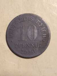 Moedas de 10 Pfennig 1920, 1921 e 1922 Alemanha