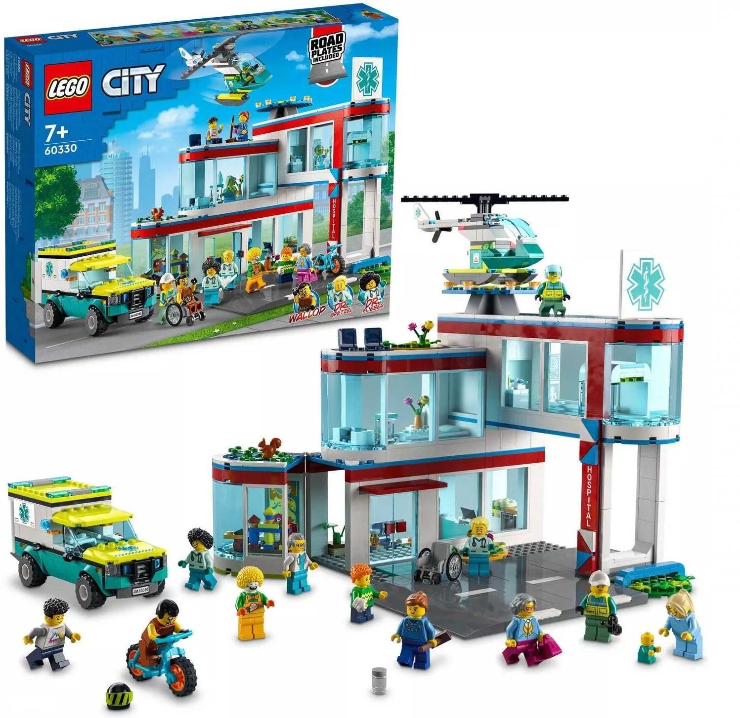 LEGO 60330 City Szpital - MEGA ZESTAW DLA MŁODYCH MEDYKÓW - 816 el.