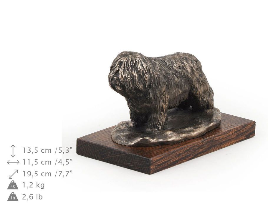 Polski owczarek nizinny figurka na drewnie Art-Dog