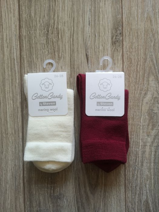 2x Skarpetki dziewczęce merino wool wełniane dziecięce Nowe