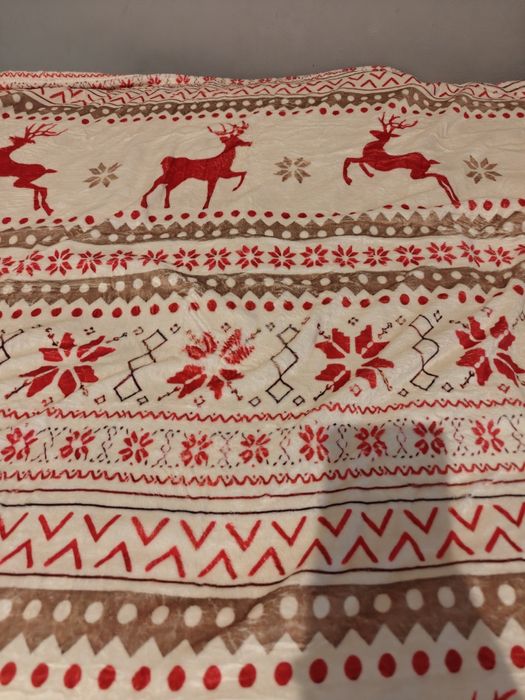 Koc świąteczny bożonarodzeniowy 150x200cm