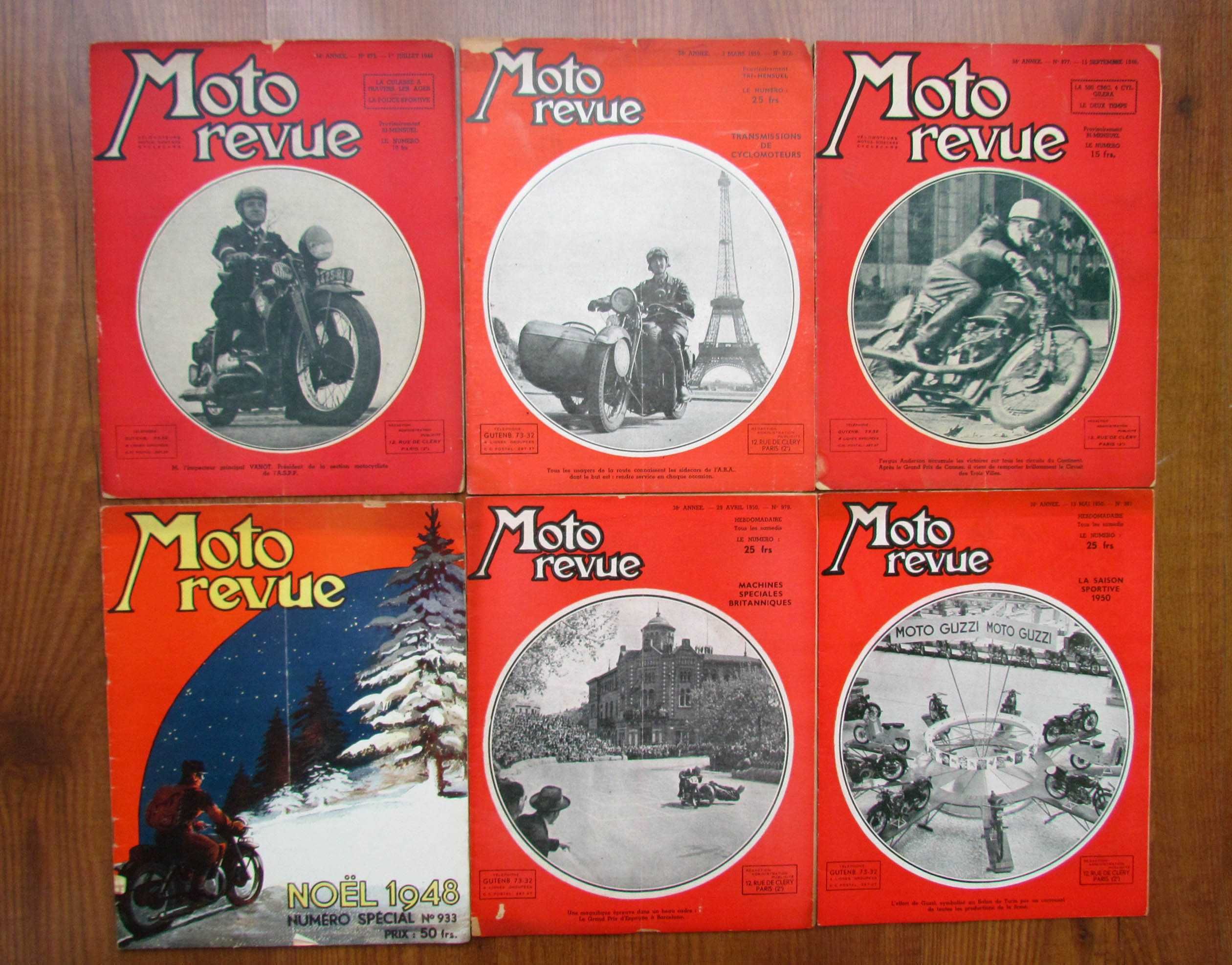 Revistas MOTO REVUE (motociclismo) Anos 40/50
