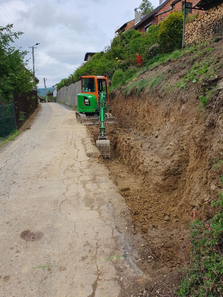 minikoparka młot koparko-ład wozidło wyburzenia wykopy fundamenty
