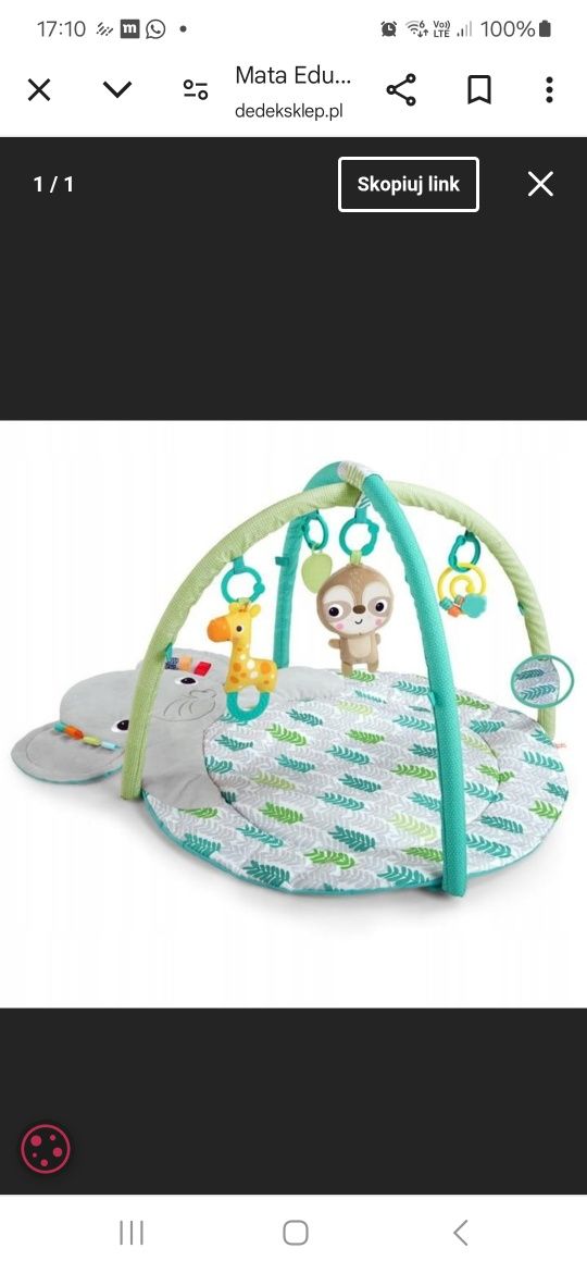 Mata edukacyjna bright starts hug n cuddle activity gym