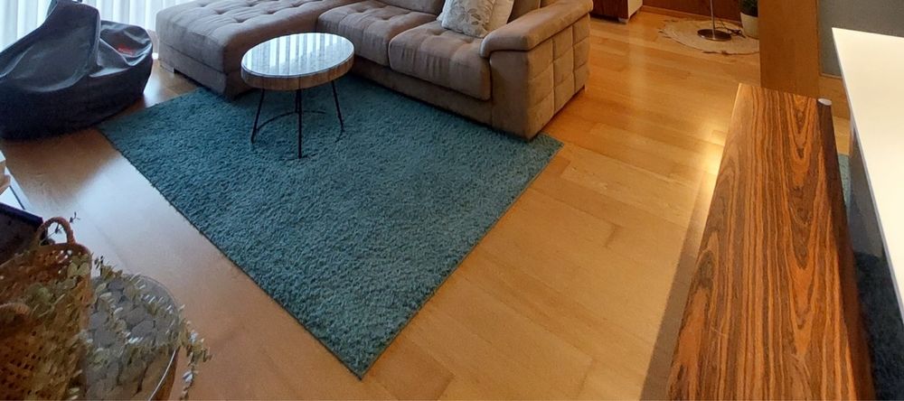 2 tapetes sala azuis