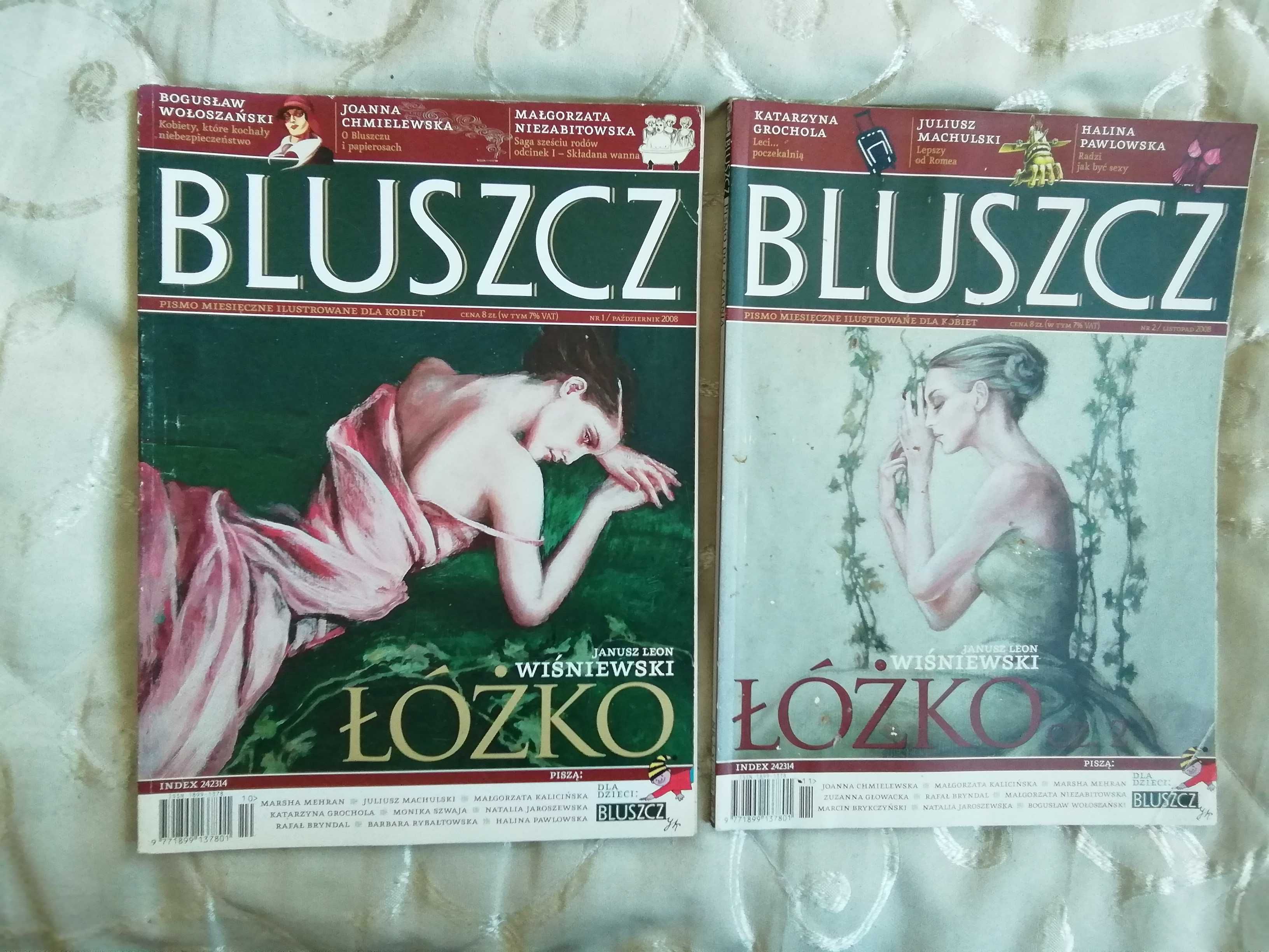 BLUSZCZ Pismo miesięczne ilustrowane dla kobiet Nr 1 i 2 z roku 2008