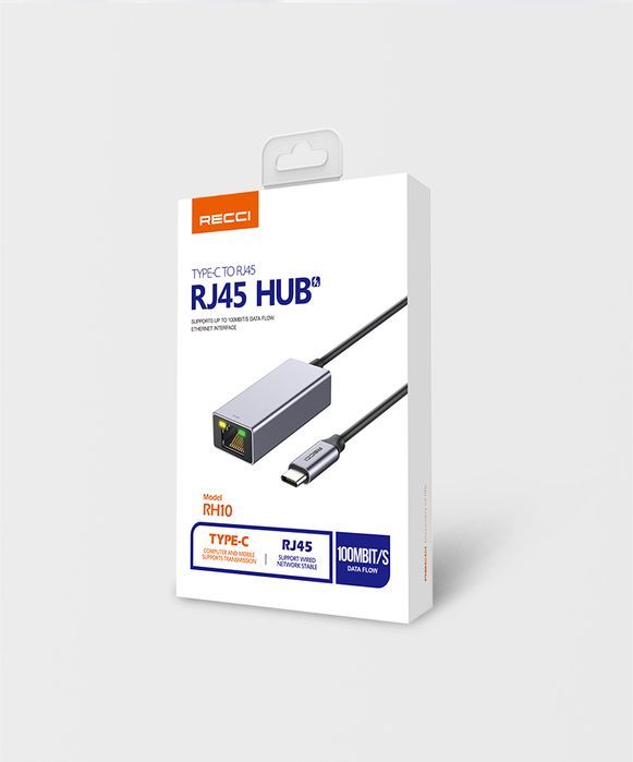 Adapter Przejściówka Hub Usb-C Do Karta Sieciowa Rj 45 100Mb Gigabit