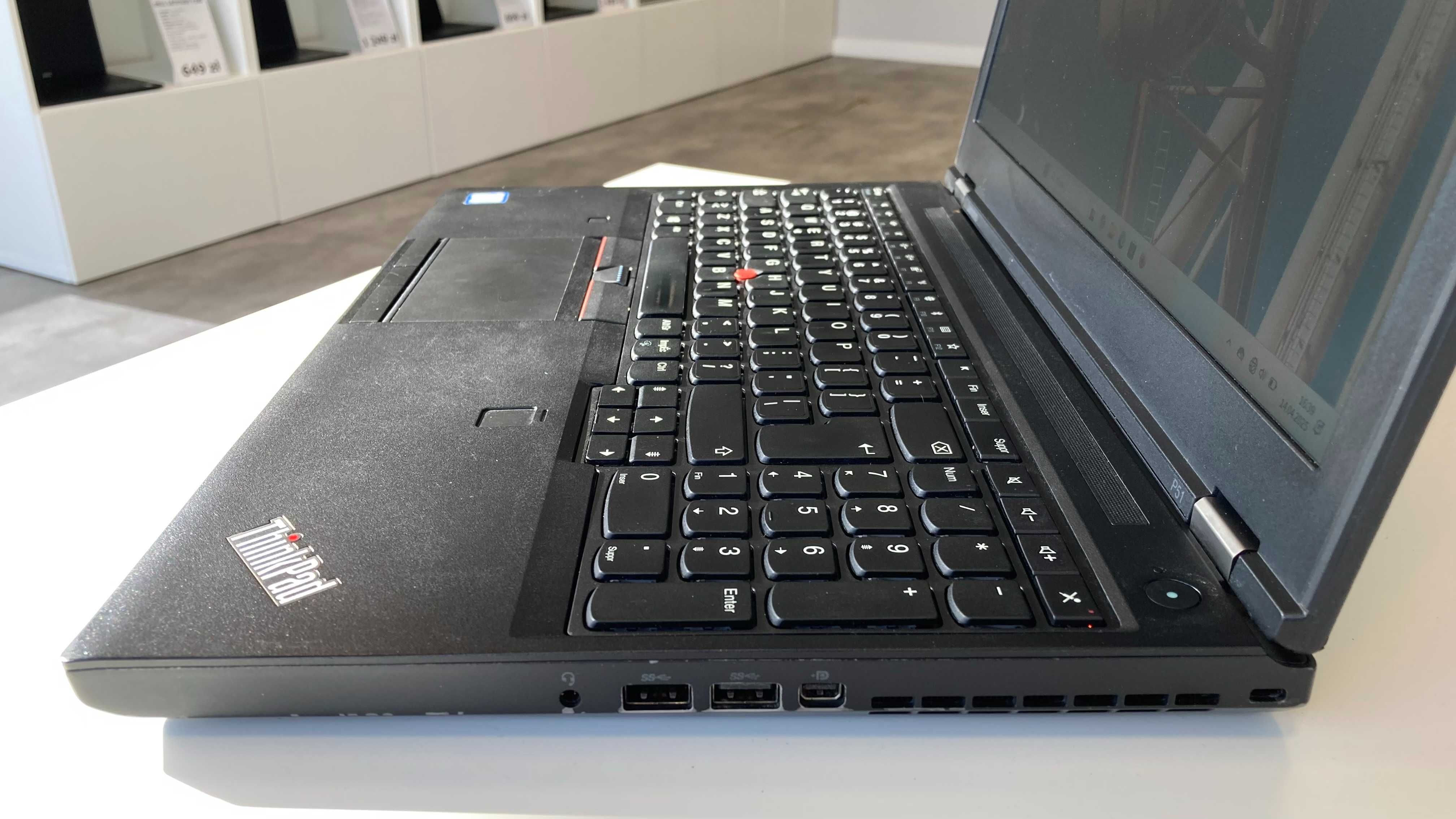 Laptop 15" Lenovo ThinkPad P51 i7-HQ 32GB 512SSD NVIDIA FHD IPS Win11