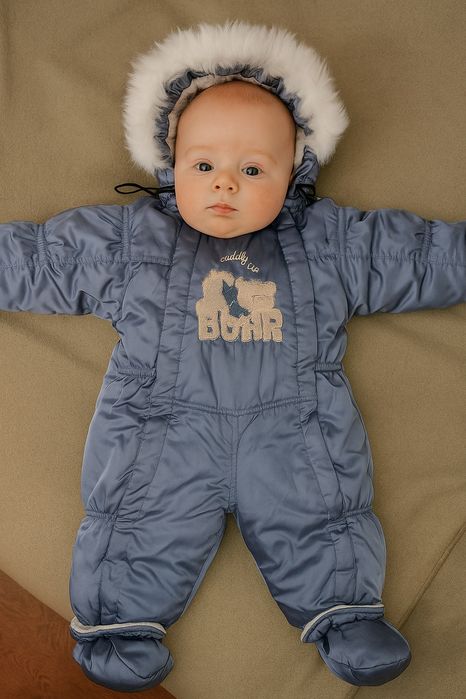 Комбінезон конверт дитячий зимовий шапочка в подарунок
