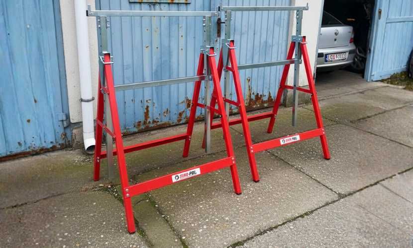 Metalowe kobyłki warsztatowe 2 szt 150 kg wysuwane stojaki regulowane