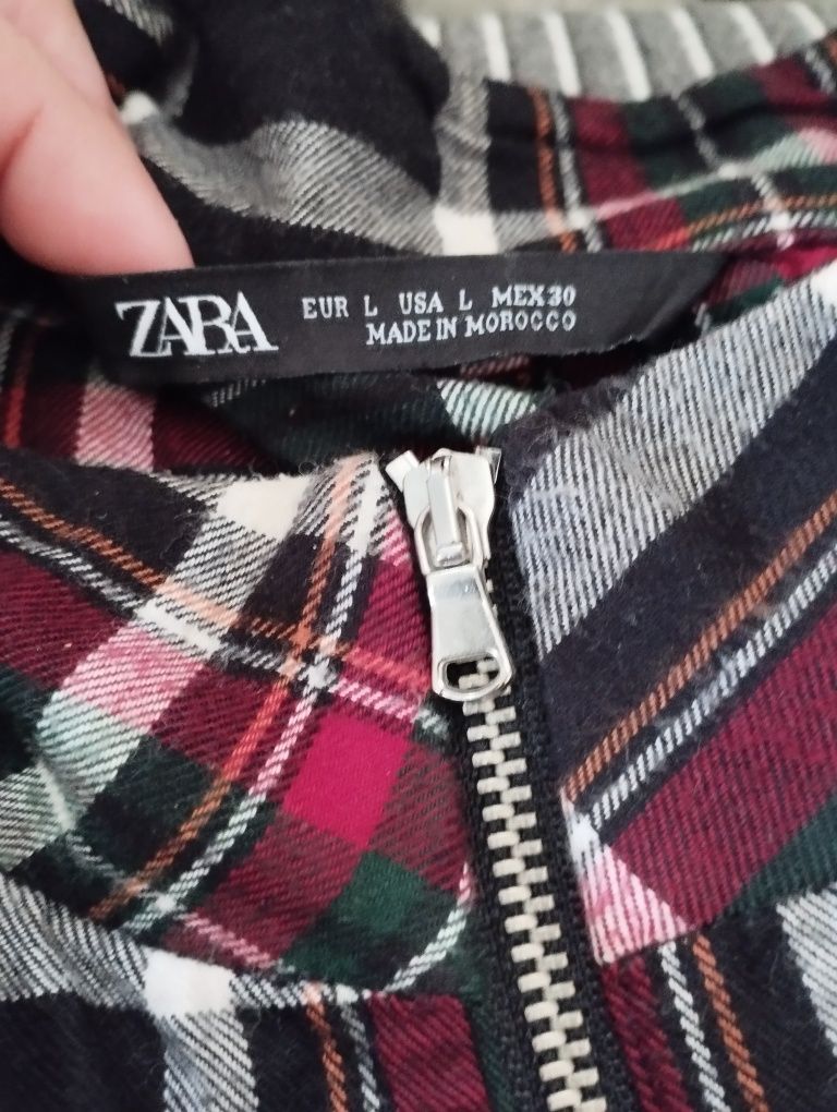 Сукня-сорочка Zara в клітку,розмір Л