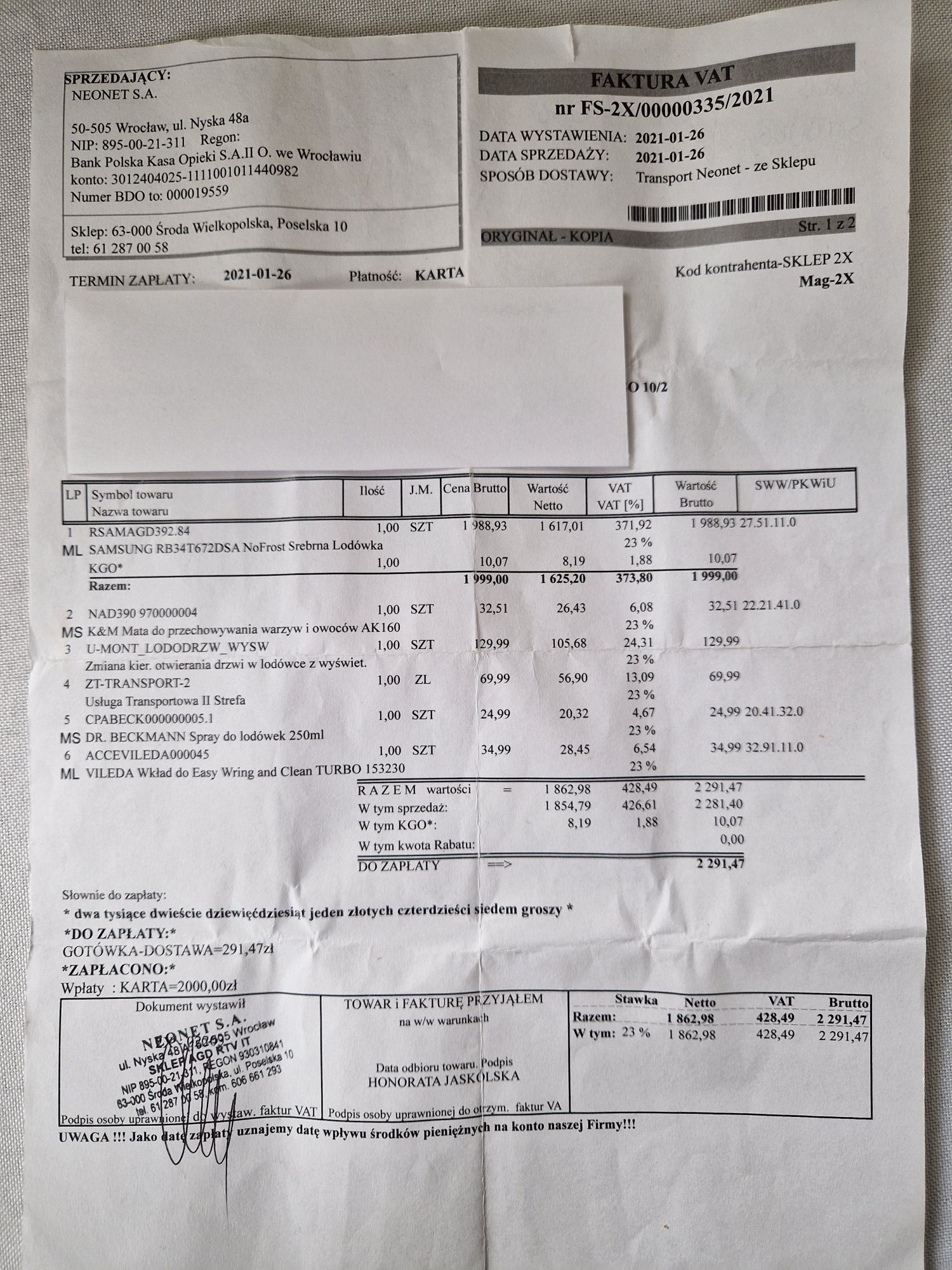 Lodówka Samsung RB34T672DSA NoFrost Srebrna