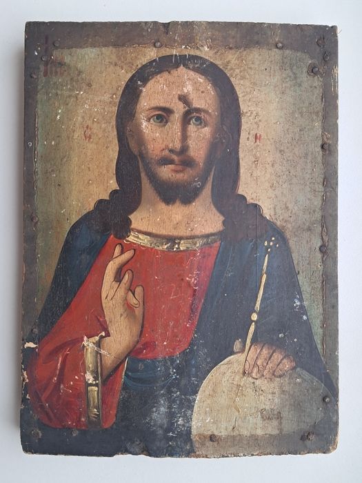 Старинная икона Господь  Вседержитель