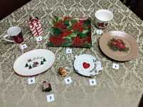 Várias decorações de Natal