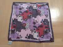 S.Oliver 100% jedwab apaszka fiolet 45x45