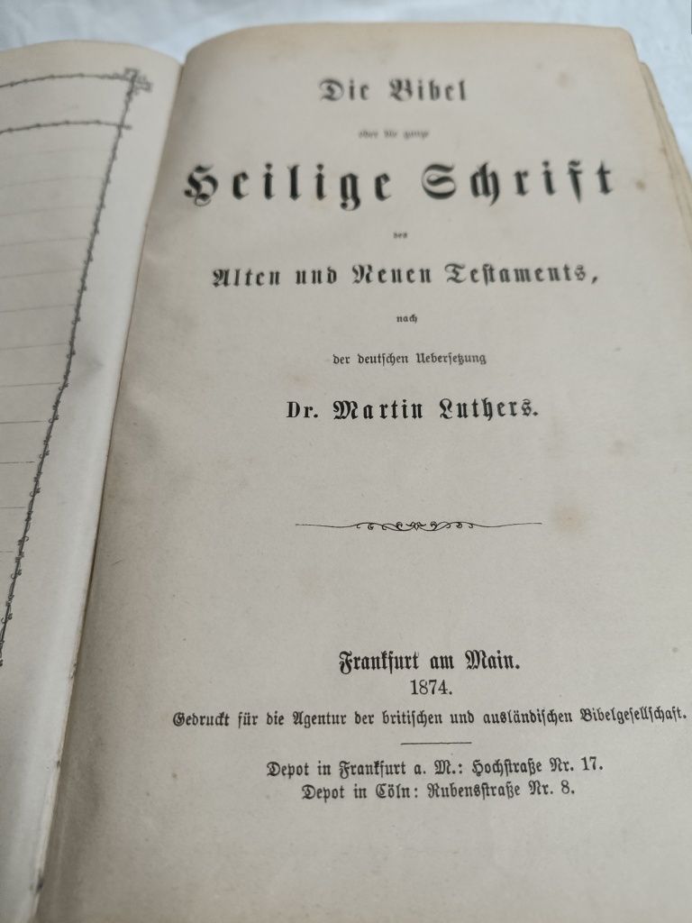 Свещеное писание 1874 г новый завет на немецком языке