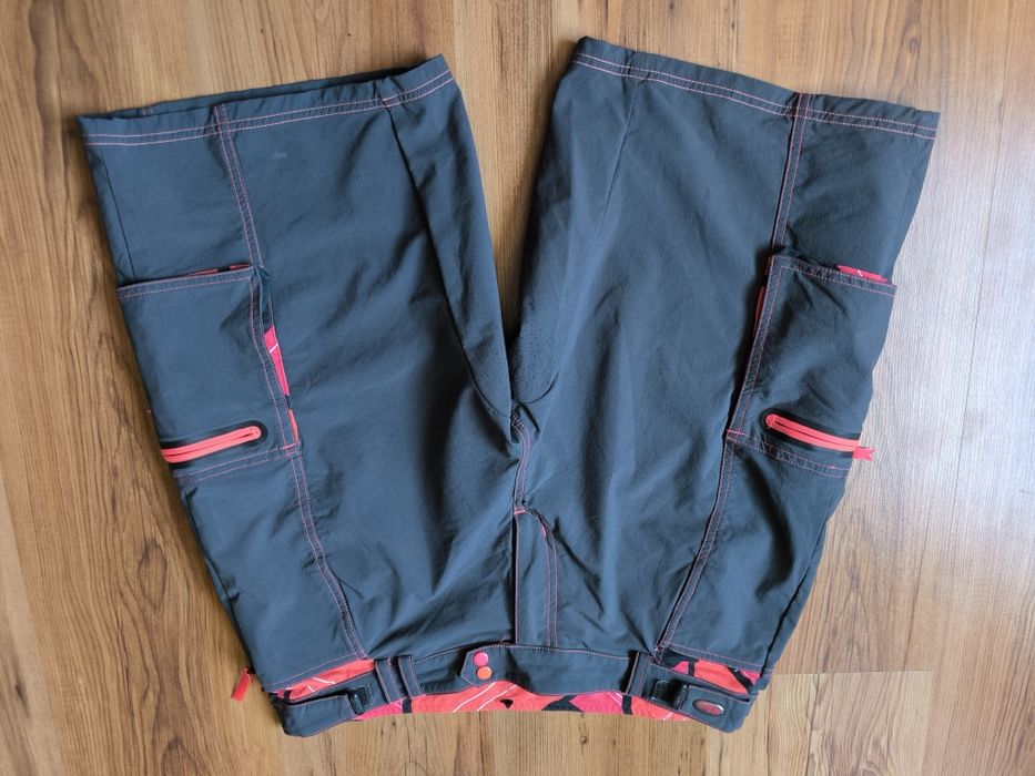 Btwin szorty damskie L rowerowe szare róż cargo