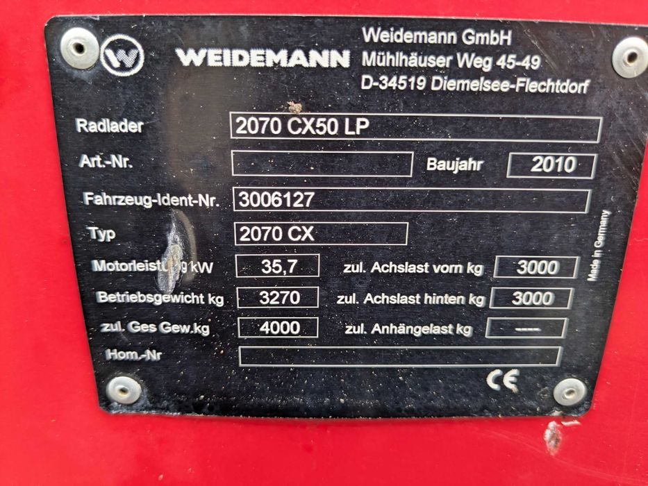 Ładowarka Weidemann 2070 CX50