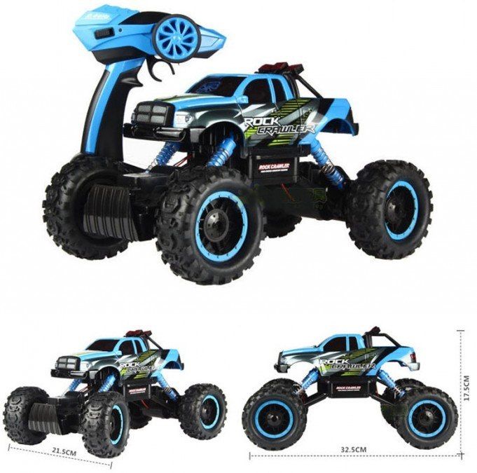 Rock Crawler  Auto zdalnie sterowane na pilota 4WD 1:14 - Niebieski