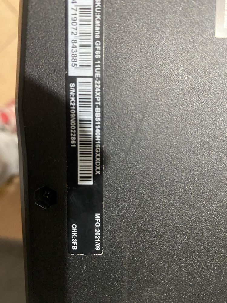Portatil Msi Katana 66 com Rtx 3060
