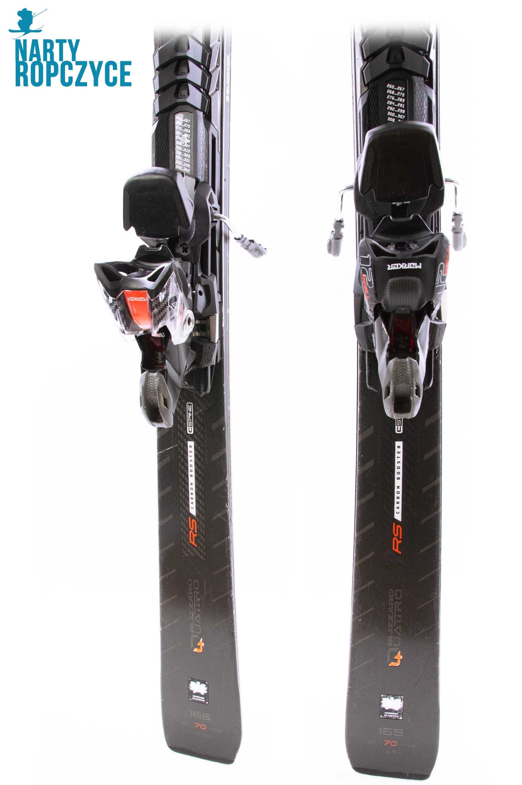 NartyRopczyce Narty 165 BLIZZARD QUATTRO RS 70 v80 2020 db stan CARBON