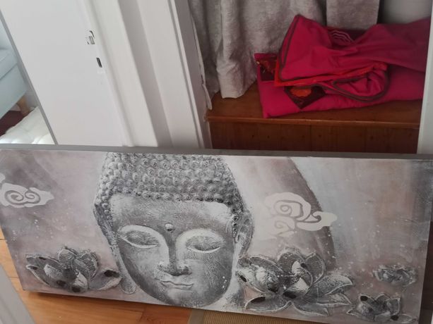 Quadro Buddha Em cinzento